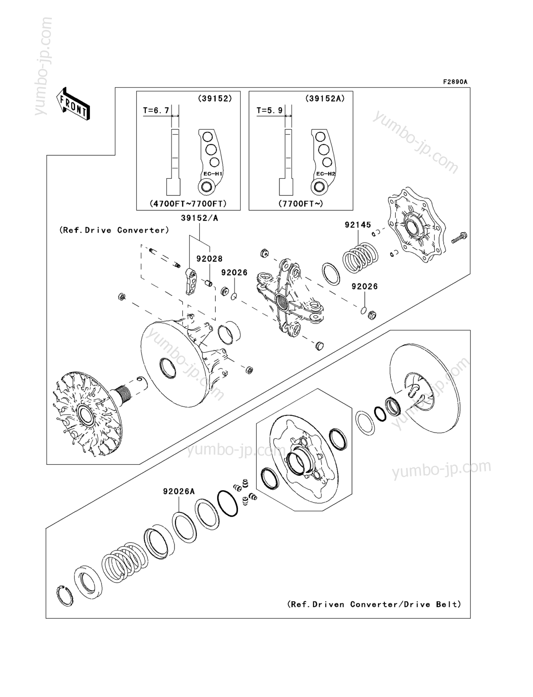 Optional Parts(Converter) for ATVs KAWASAKI PRAIRIE 360 4X4 (KVF360CBF) 2011 year