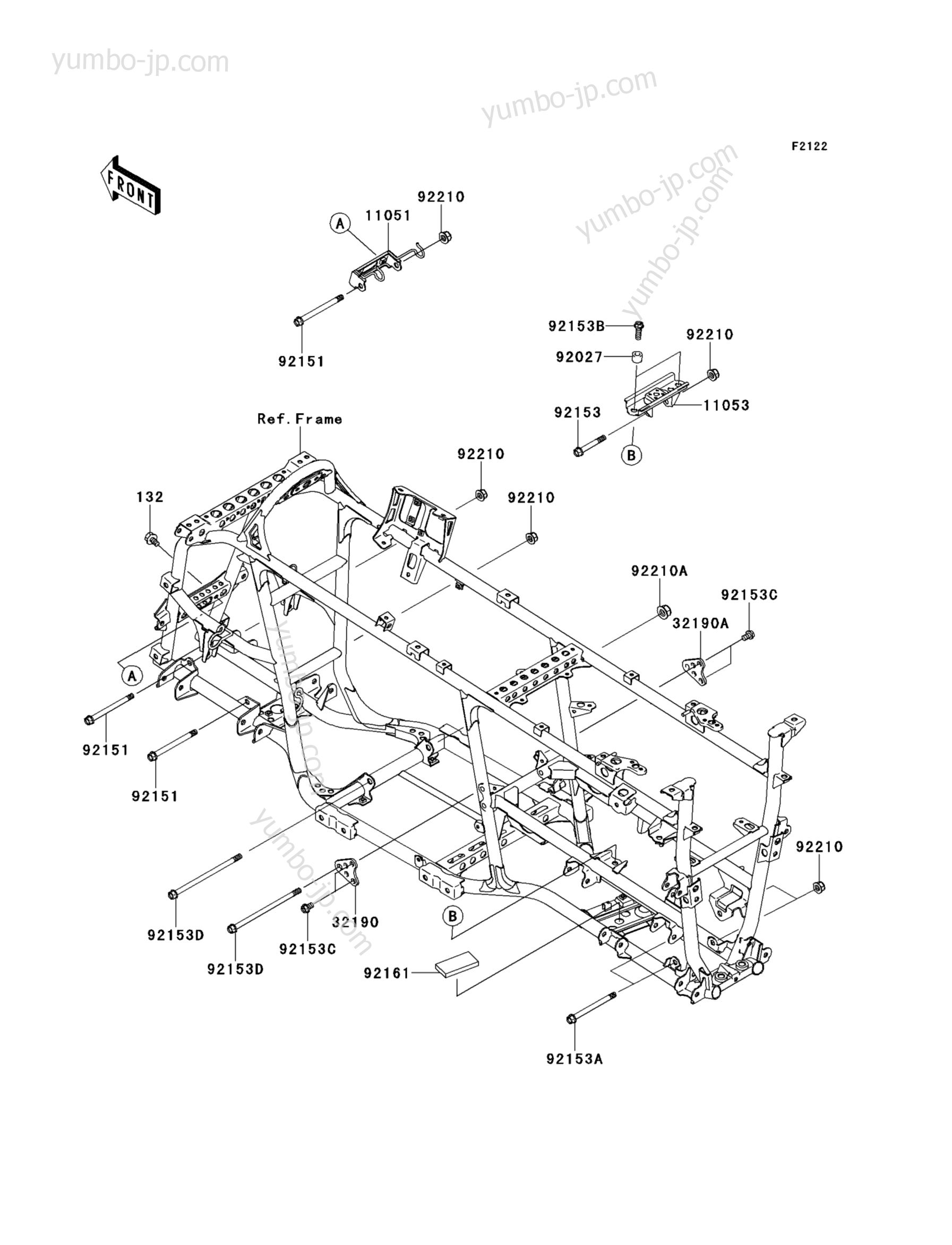 ENGINE MOUNT for ATVs KAWASAKI BRUTE FORCE 750 4X4I (KVF750D9F) 2009 year