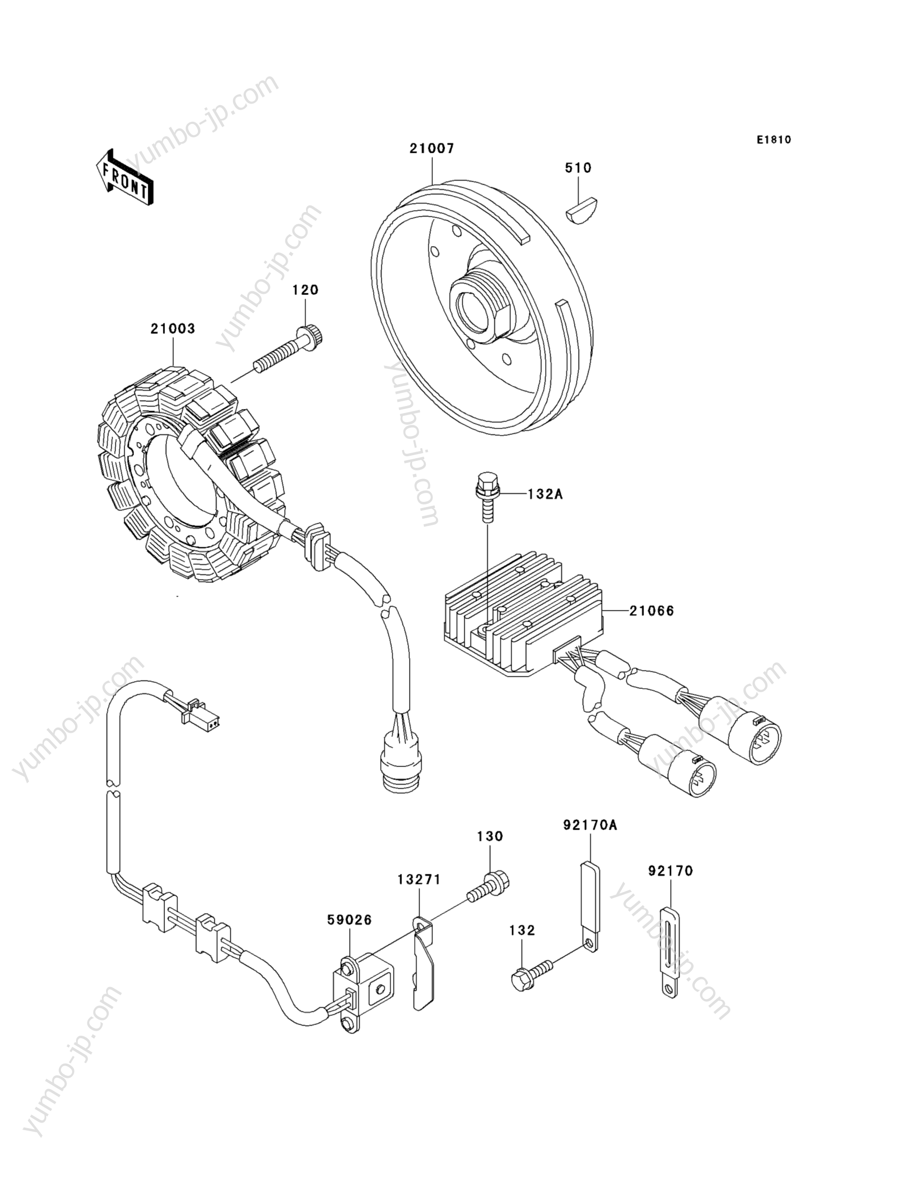 GENERATOR for ATVs KAWASAKI PRAIRIE 650 (KVF650-A1) 2002 year