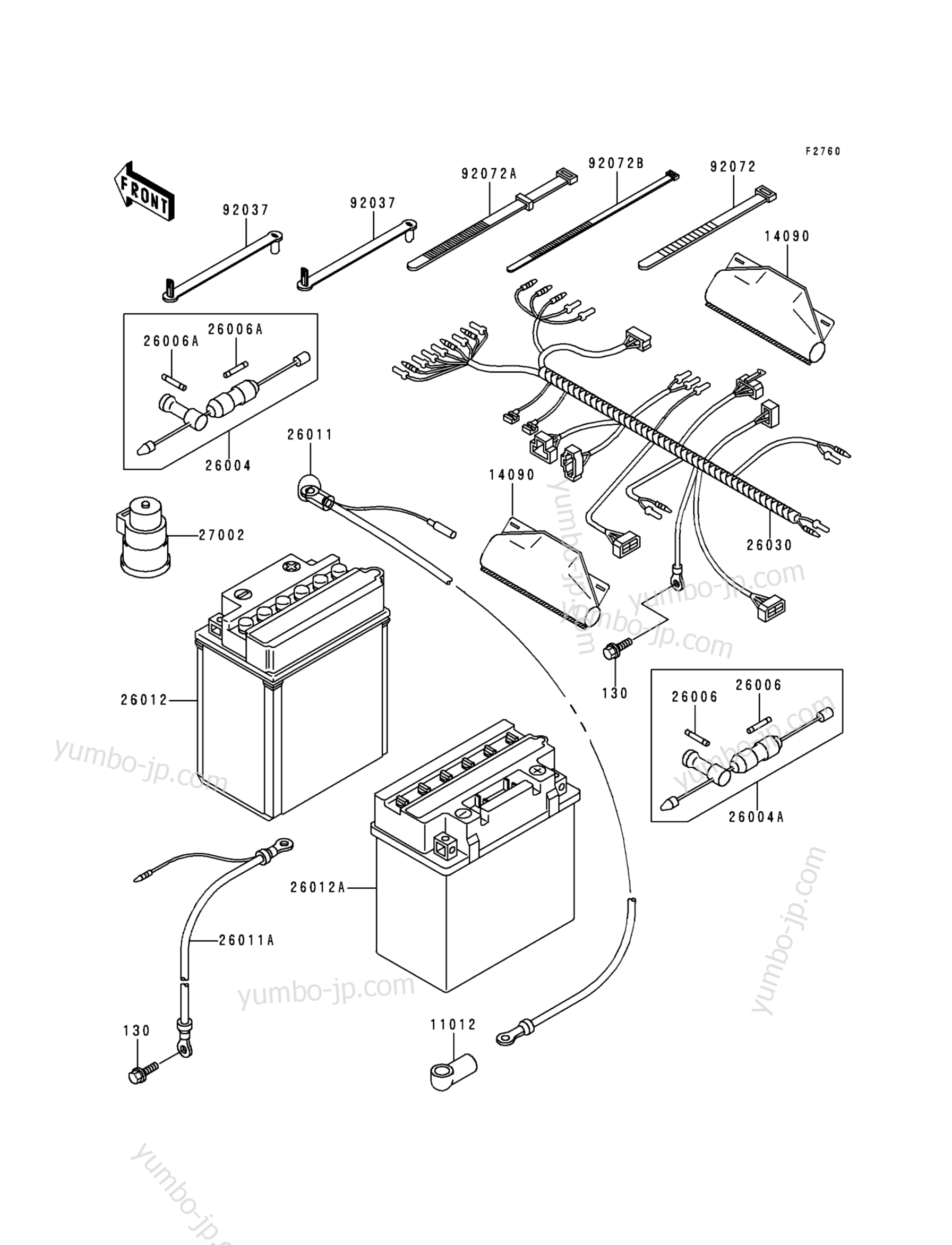 CHASSIS ELECTRICAL EQUIPMENT for ATVs KAWASAKI PRAIRIE 400 (KVF400-B1) 1998 year