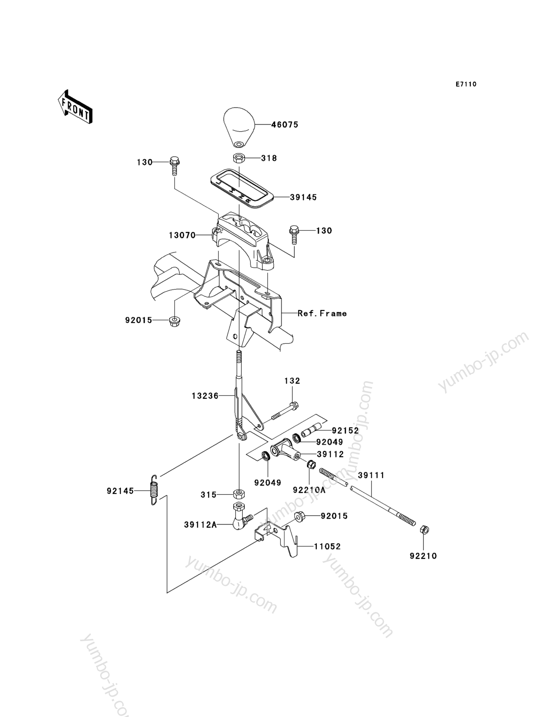 CONTROL for ATVs KAWASAKI PRAIRIE 650 4X4 (KVF650-B2) 2003 year