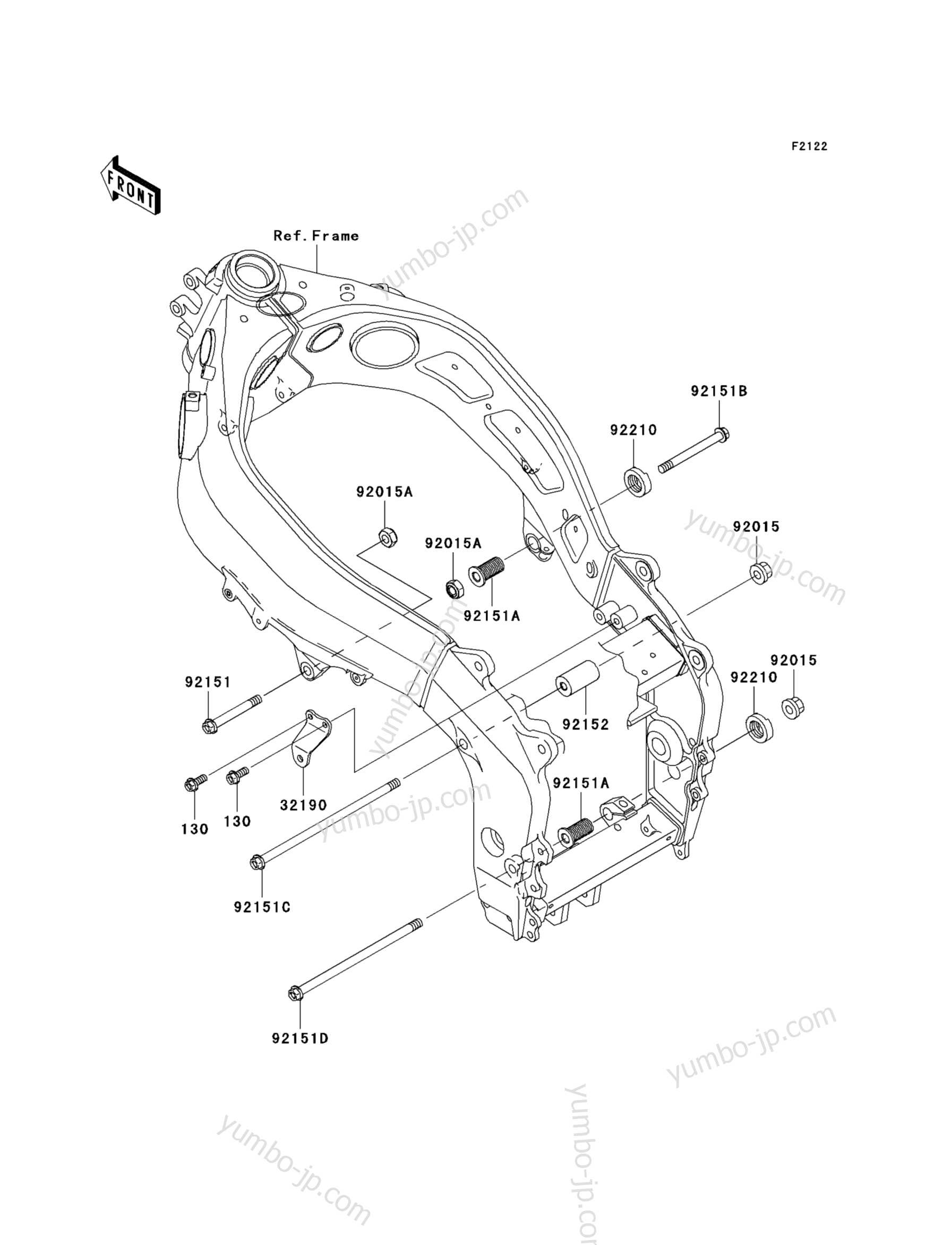 ENGINE MOUNT for motorcycles KAWASAKI ZZR600 (ZX600J6F) 2006 year