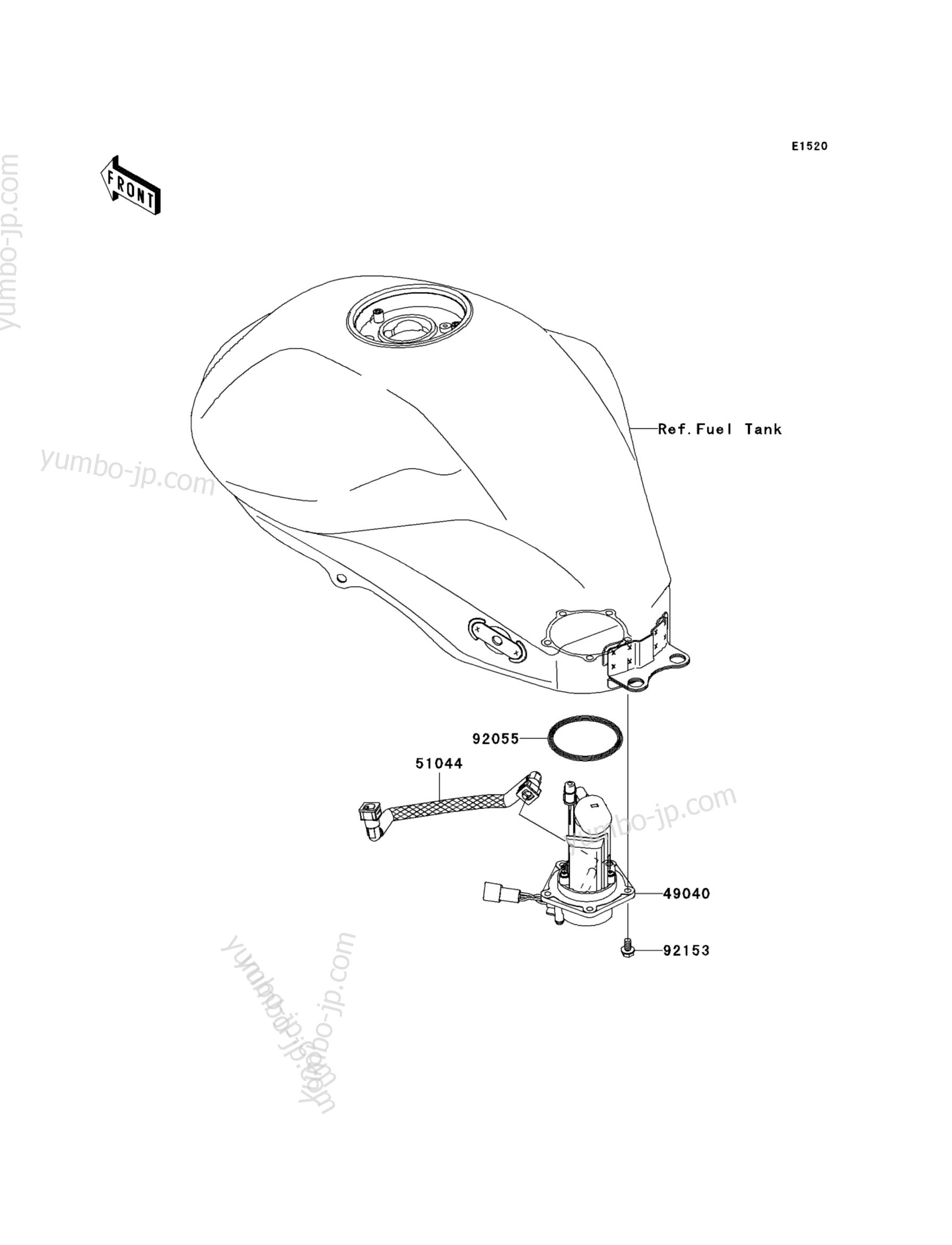 FUEL PUMP for motorcycles KAWASAKI ER-6N (ER650CAF) 2010 year