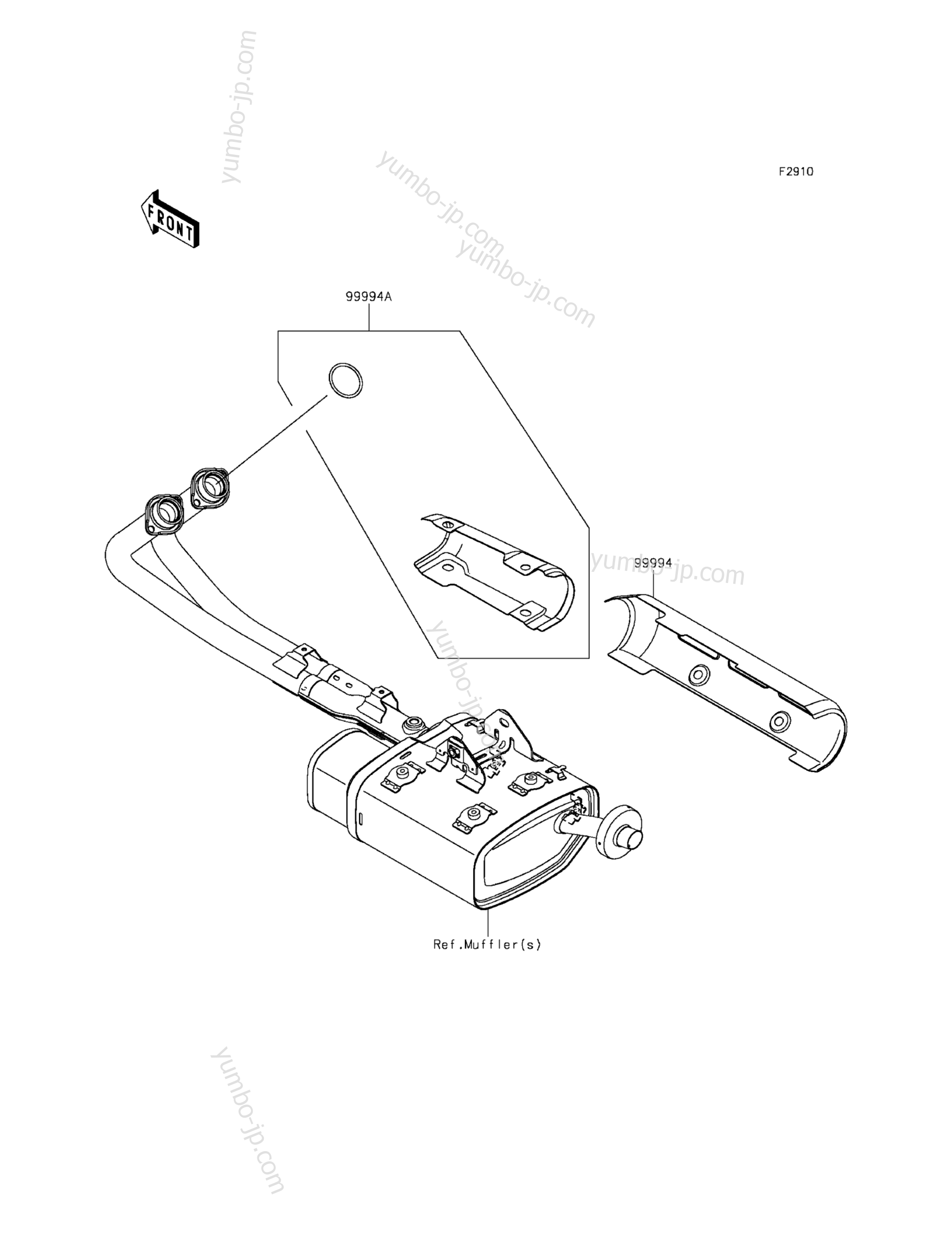 Accessory(Muffler Cover) для мотоциклов KAWASAKI VULCAN S ABS (EN650BFF) 2015 г.