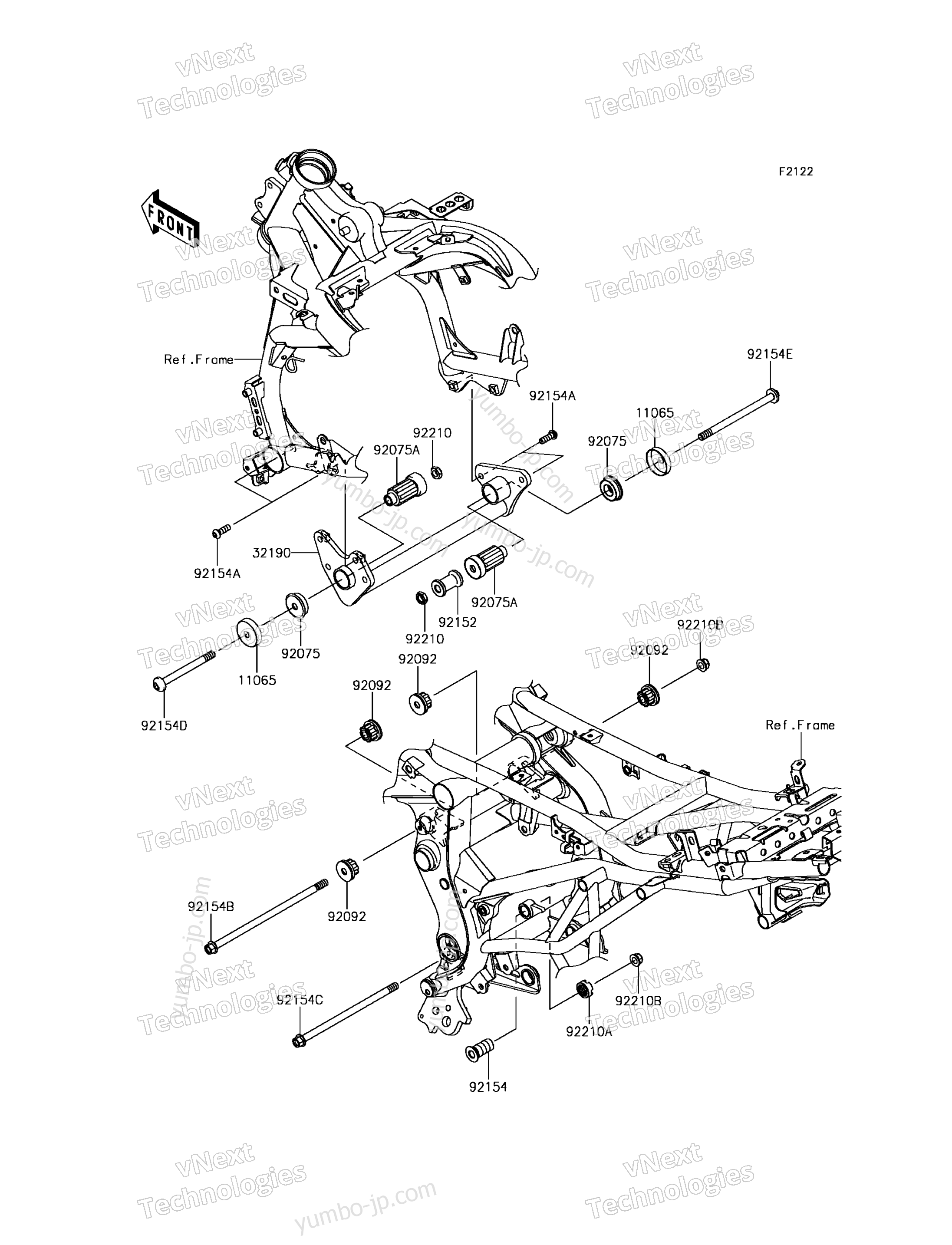 ENGINE MOUNT for motorcycles KAWASAKI VERSYS 650 ABS (KLE650FHF) 2017 year