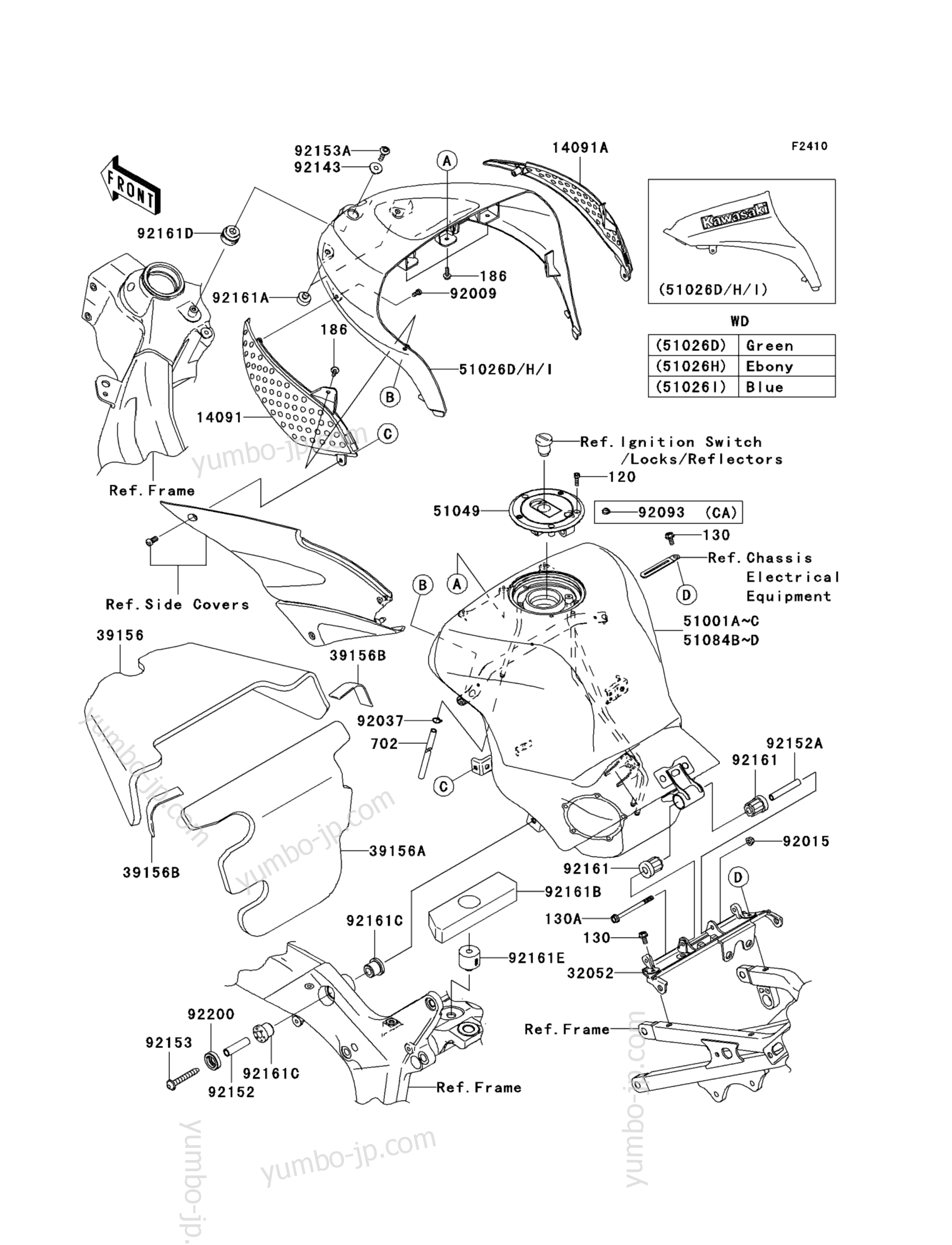 YUMBO | spare parts catalog for мотоцикла KAWASAKI NINJA ZX-6R 