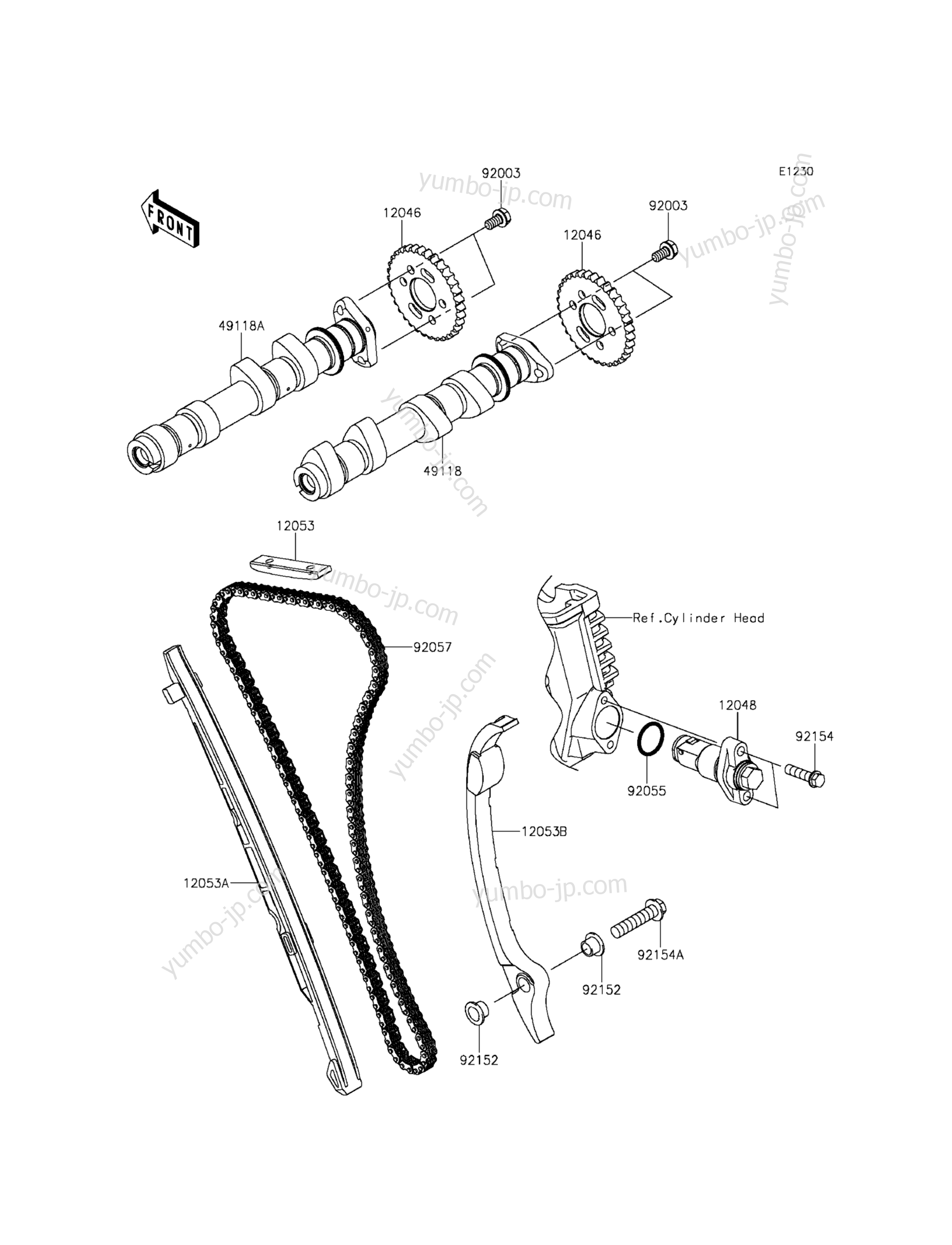 Camshaft(s)/Tensioner for motorcycles KAWASAKI VULCAN S ABS (EN650BGFA) 2016 year