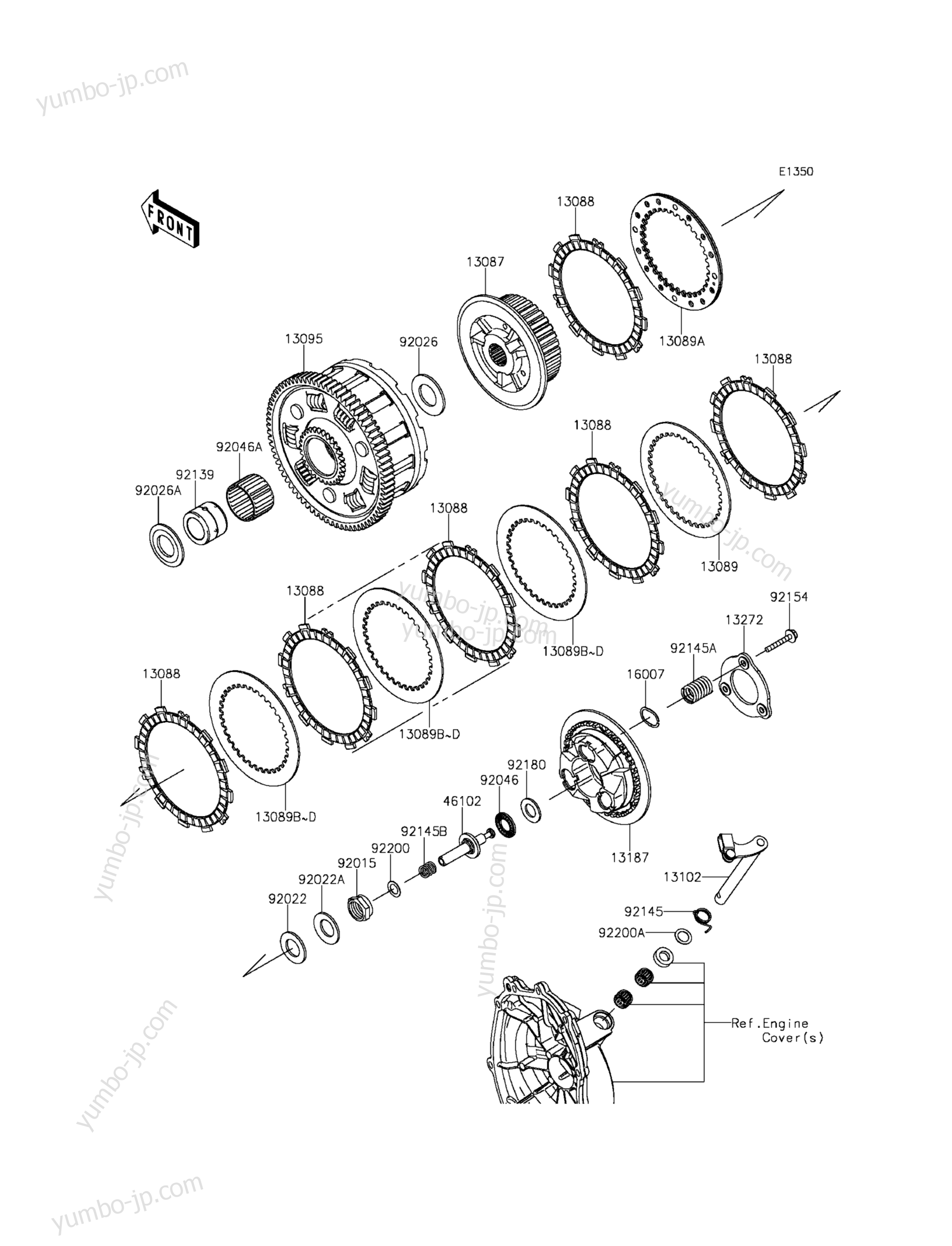Устройство сцепления для мотоциклов KAWASAKI NINJA ZX-6R ABS (ZX636FFF) 2015 г.