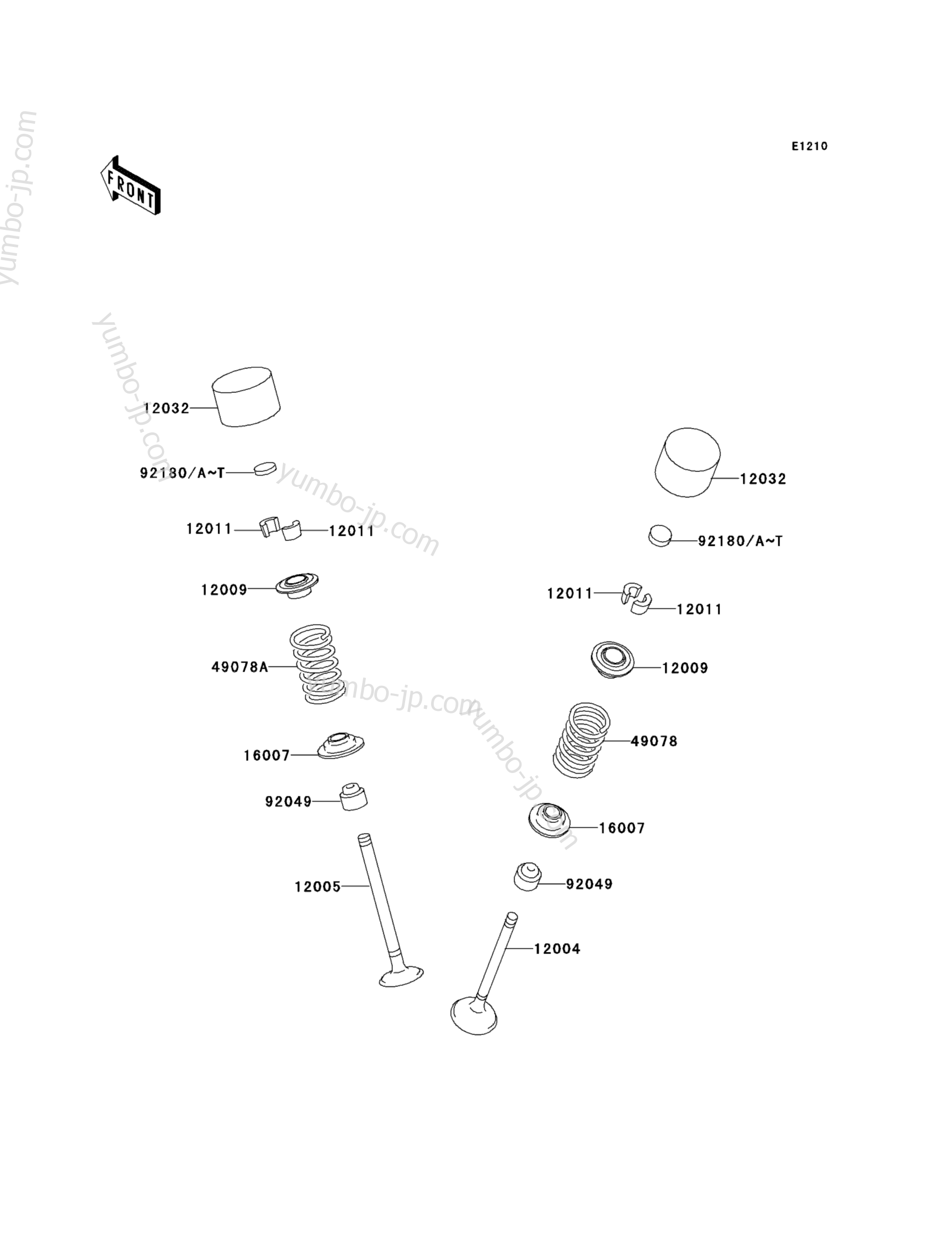 Valve(s) for motorcycles KAWASAKI NINJA ZX-6RR (ZX600-K1) 2003 year