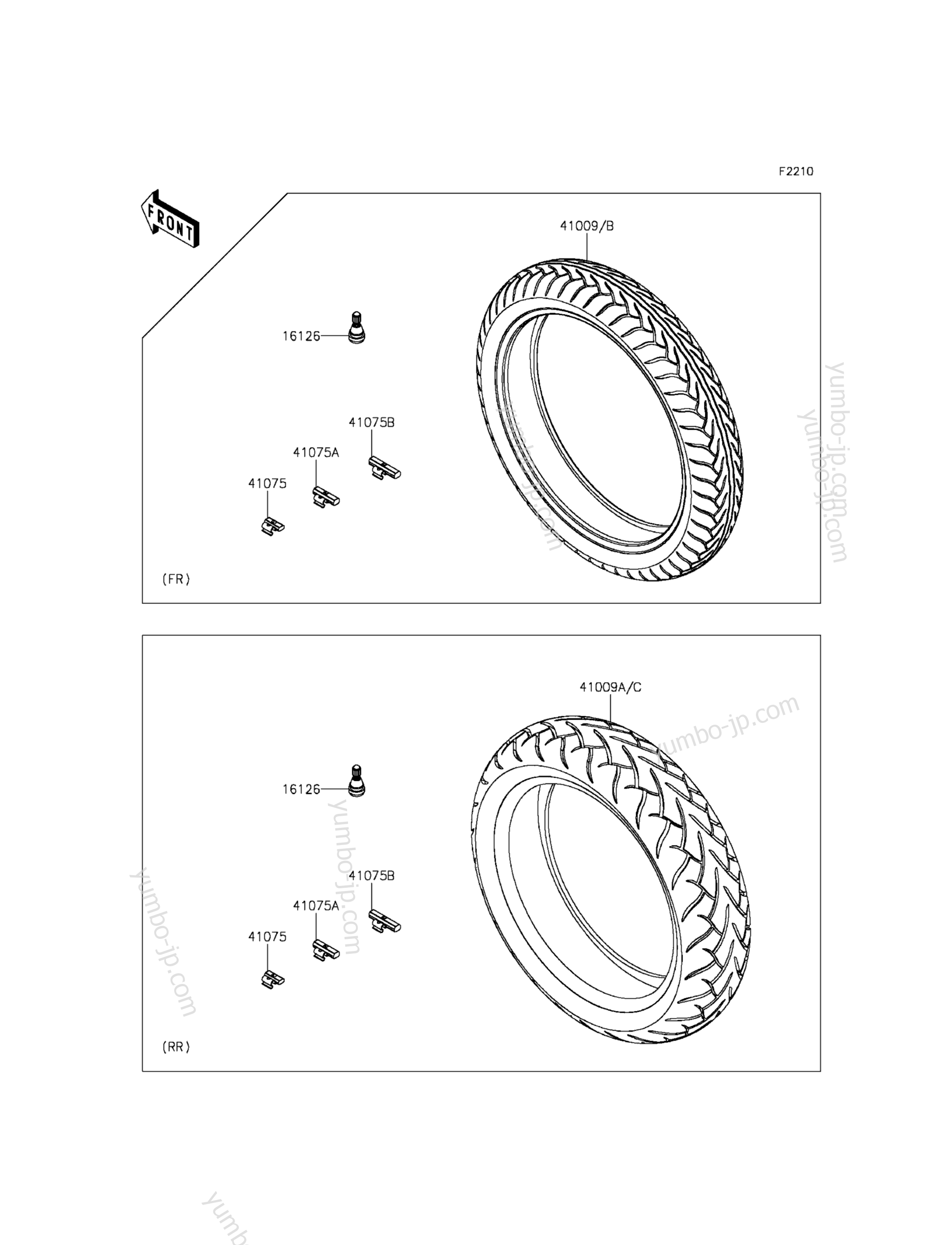 Tires для мотоциклов KAWASAKI VULCAN S ABS (EN650BGFA) 2016 г.