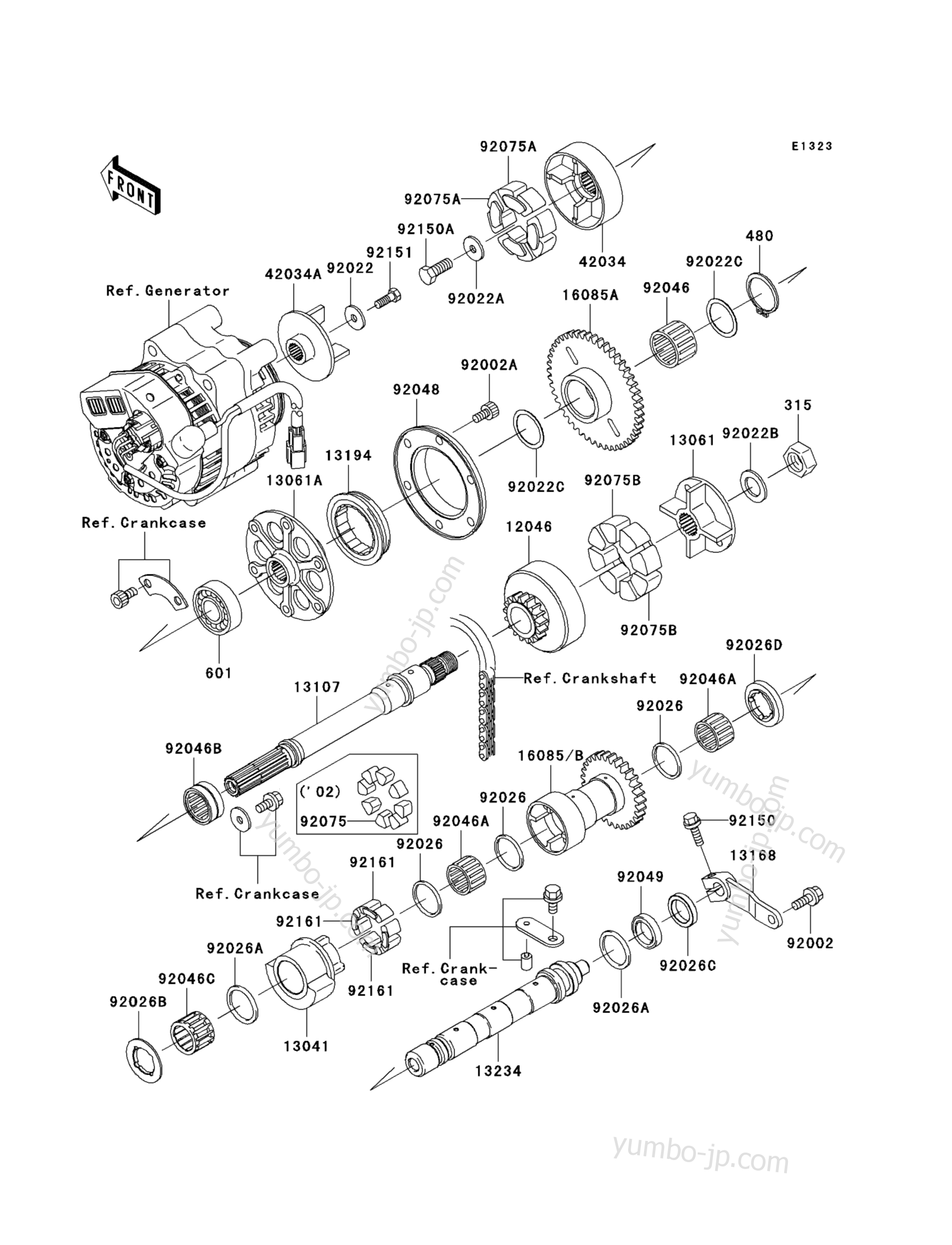 BALANCER for motorcycles KAWASAKI ZZR1200 (ZX1200-C1) 2002 year