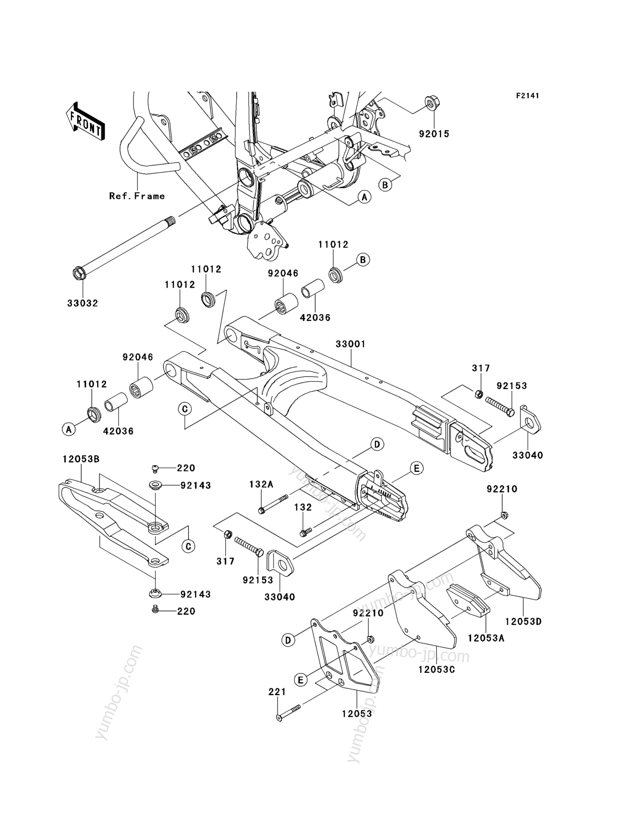 SWINGARM для мотоциклов KAWASAKI KLX250S (KLX250TEF) 2014 г.