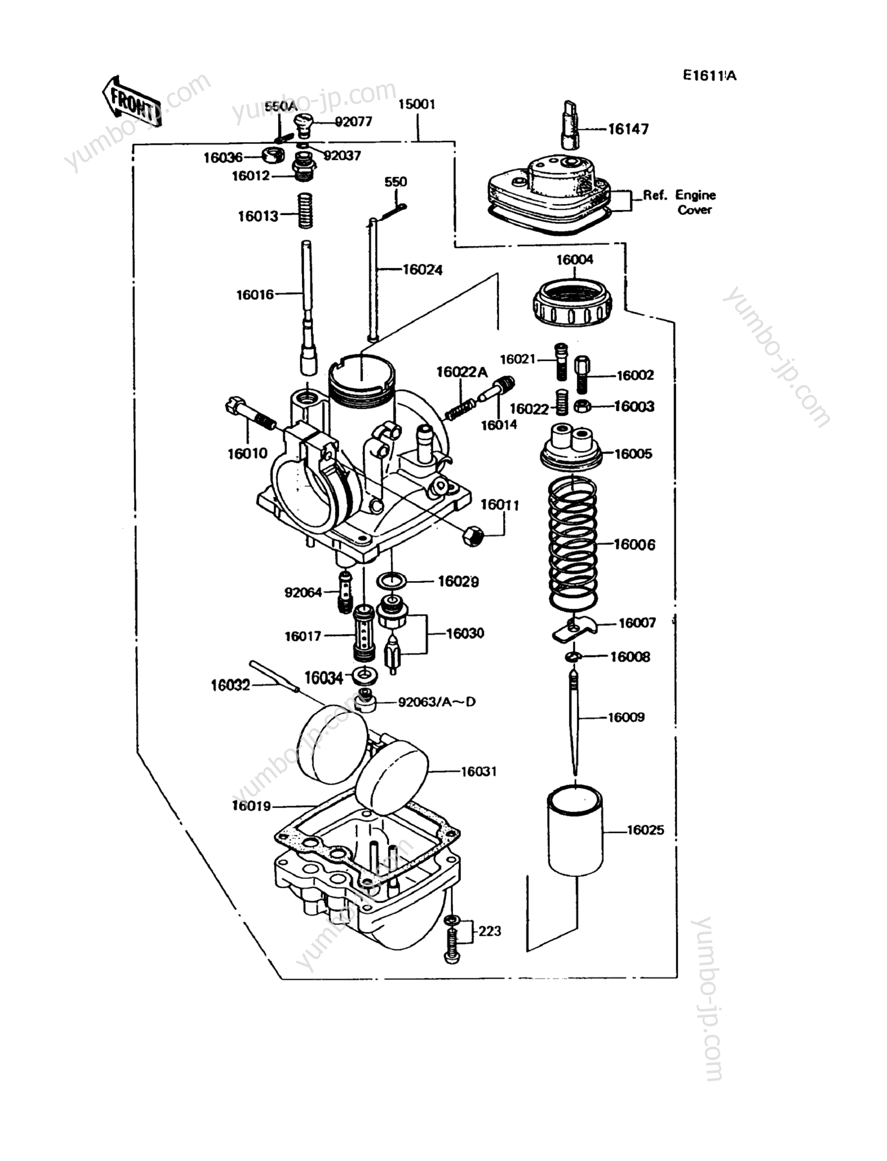 CARBURETOR for motorcycles KAWASAKI KE100 (KE100-B14) 1995 year