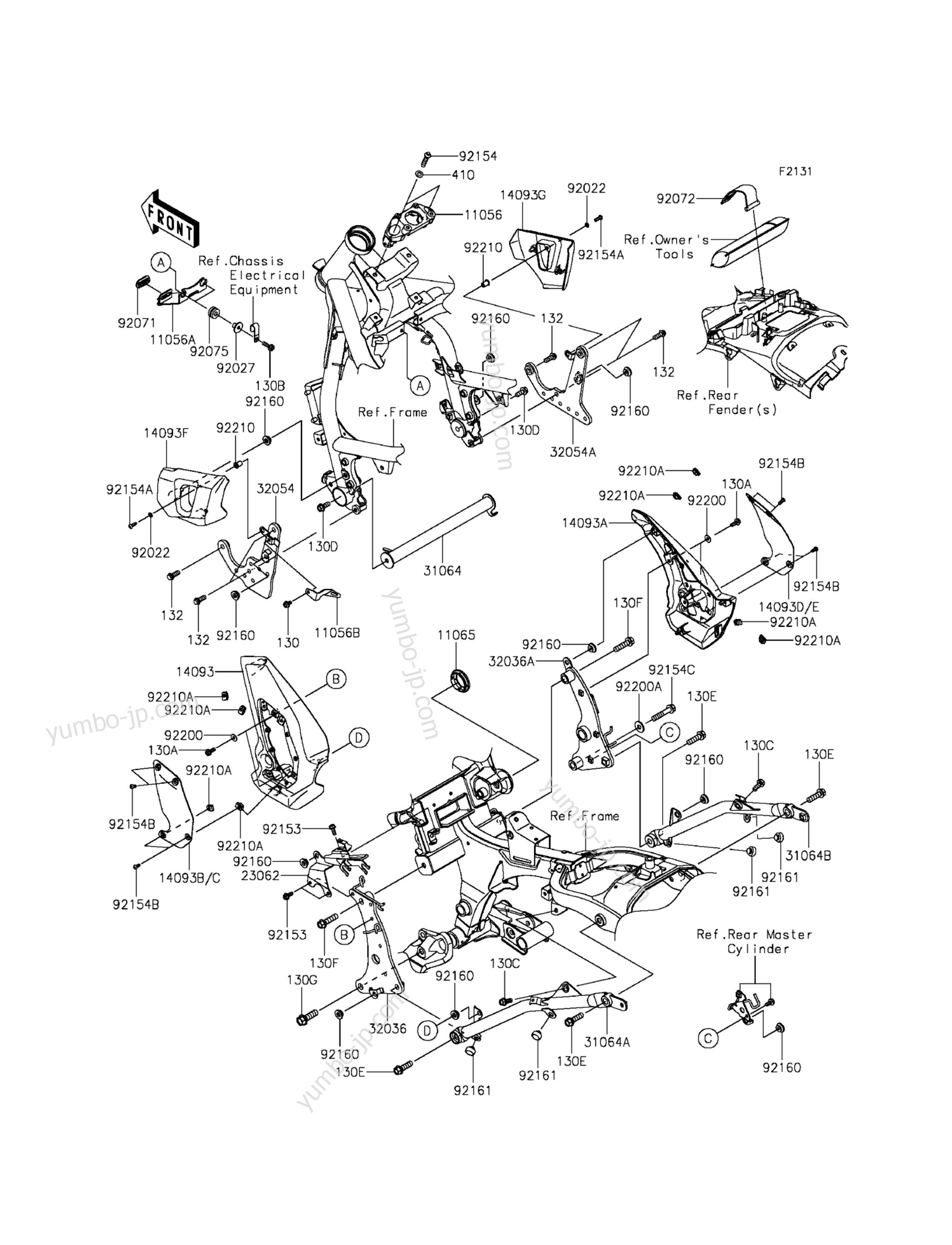 Frame Fittings for motorcycles KAWASAKI VULCAN S ABS (EN650BGFB) 2016 year