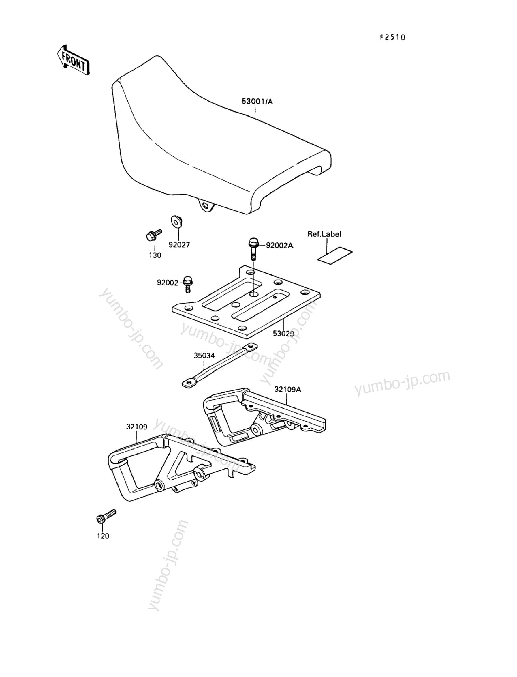 SEAT for motorcycles KAWASAKI KLR650 (KL650-A8) 1994 year