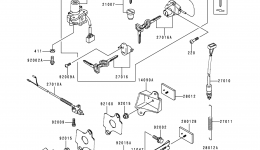 Ignition Switch/Locks/Reflectors для мотоцикла KAWASAKI NINJA ZX-7RR (ZX750-N2)1997 г. 