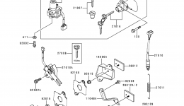 Ignition Switch/Locks/Reflectors for мотоцикла KAWASAKI NINJA ZX-6R (ZX600-F3)1997 year 