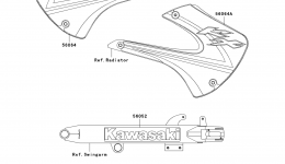Decals(A2) для мотоцикла KAWASAKI KX85 (KX85-A2)2002 г. 