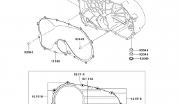Right Engine Cover(s) for мотоцикла KAWASAKI VULCAN 800 DRIFTER (VN800-C2)2000 year 