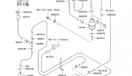 Fuel Evaporative System(CA) for мотоцикла KAWASAKI NINJA ZX-9R (ZX900-E2)2001 year 