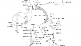 Fuel Evaporative System(CA) for мотоцикла KAWASAKI VULCAN 2000 LTD (VN2000-D1)2005 year 