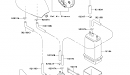 Fuel Evaporative System(CA) for мотоцикла KAWASAKI VULCAN 800 CLASSIC (VN800-B10)2005 year 