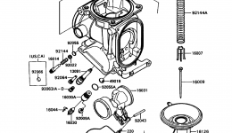 Carburetor Parts (&NAMI.015042) for мотоцикла KAWASAKI ZX-11 (ZX1100-C1)1990 year 