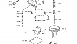 CARBURETOR PARTS for мотоцикла KAWASAKI VOYAGER XII (ZG1200-B14)2000 year 