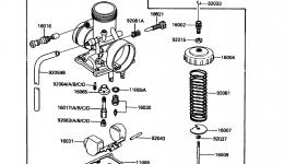 Carburetor(KDX80-C4/C5) для мотоцикла KAWASAKI KDX80 (KDX80-C5)1988 г. 
