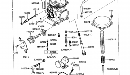 Carburetor(1/3) for мотоцикла KAWASAKI KLR650 (KL650-A5)1991 year 