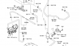 Fuel Evaporative System(CA) for мотоцикла KAWASAKI CONCOURS 14 (ZG1400DAF)2010 year 