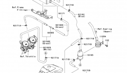 Fuel Evaporative System(CA) for мотоцикла KAWASAKI CONCOURS 14 (ZG1400B8F)2008 year 