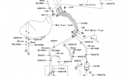 Fuel Evaporative System(CA) for мотоцикла KAWASAKI VULCAN 2000 CLASSIC (VN2000H8F)2008 year 