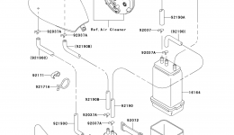 Fuel Evaporative System(CA) для мотоцикла KAWASAKI VULCAN 800 DRIFTER (VN800E6F)2006 г. 