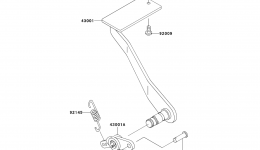 Brake Pedal/Torque Link(A1/A2) для мотоцикла KAWASAKI VULCAN 1600 CLASSIC (VN1600-A1)2003 г. 