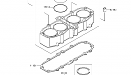 Cylinder/Piston(s) for мотоцикла KAWASAKI NINJA ZX-6 (ZX600-E4)1996 year 