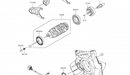 Gear Change Drum/Shift Fork(s) for мотоцикла KAWASAKI NINJA ZX-10R (ZX1000JFFA)2015 year 