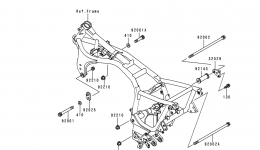 Frame Fittings for мотоцикла KAWASAKI CONCOURS (ZG1000-A10)1995 year 