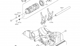 Gear Change Drum/Shift Fork(s) for мотоцикла KAWASAKI NINJA ZX-14R (ZX1400EFFA)2015 year 
