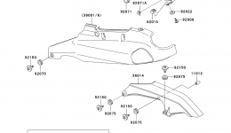Side Covers/Chain Cover(ZX1100-D3) for мотоцикла KAWASAKI NINJA ZX-11 (ZX1100-D3)1995 year 
