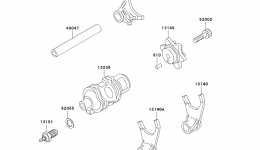 Gear Change Drum/Shift Fork(s) для мотоцикла KAWASAKI KL650-A162002 г. 