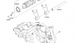 Gear Change Drum/Shift Fork(s) для мотоцикла KAWASAKI NINJA ZX-10R (ZX1000-C1)2004 г. 
