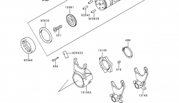 Gear Change Drum/Shift Fork(s) for мотоцикла KAWASAKI ZR-7 (ZR750-F2)2000 year 