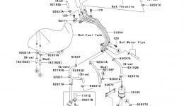 Fuel Evaporative System(CA) for мотоцикла KAWASAKI VULCAN 2000 (VN2000G9F)2009 year 