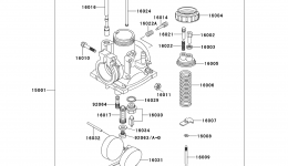 Carburetor (CN)(KE100-B16) for мотоцикла KAWASAKI KE100 (KE100-B18)1999 year 