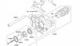 Gear Change Drum/Shift Fork(s) for мотоцикла KAWASAKI ZZR1200 (ZX1200-C1)2002 year 