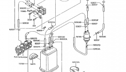 FUEL EVAPORATIVE SYSTEM for мотоцикла KAWASAKI VOYAGER XII (ZG1200-B9)1995 year 