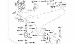 Fuel Evaporative System(CA) for мотоцикла KAWASAKI CONCOURS (ZG1000A6F)2006 year 