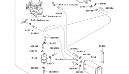 Fuel Evaporative System (CA) for мотоцикла KAWASAKI CONCOURS (ZG1000-A15)2000 year 