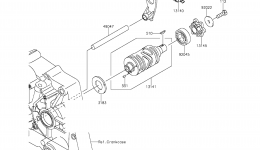 Gear Change Drum/Shift Fork(s) для мотоцикла KAWASAKI KLX140L (KLX140BEF)2014 г. 
